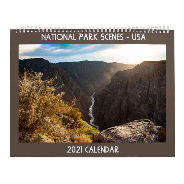 Calendario de 2021 de las escenas del parque nacio (Tapa)