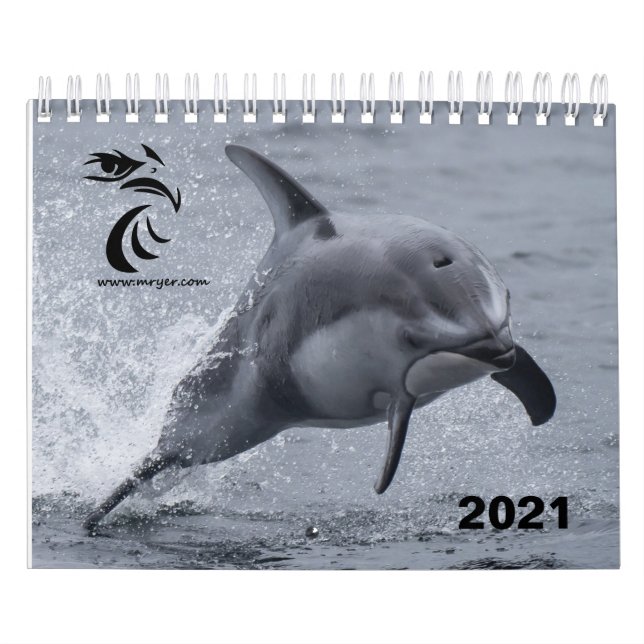 Calendario de 2021 - Delfines del Pacífico de cara (Tapa)