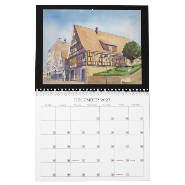 Calendario de 2021, "Un año de pinturas acuáticas" (Dec 2027)