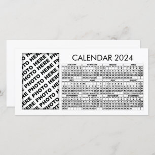 Calendario de 2024 Añadir 1 tarjeta de foto vertic