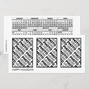 Calendario de 2026 Añadir 3 tarjetas de fotos