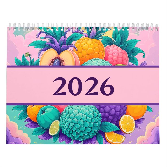 Calendario de 2026 años con frutos (Tapa)