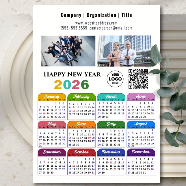 Calendario de 2026 Empresa 2 Logo fotográfico QR M (Subido por el creador)