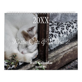 Calendario de 2 muros para gatos y gatitos rusos -