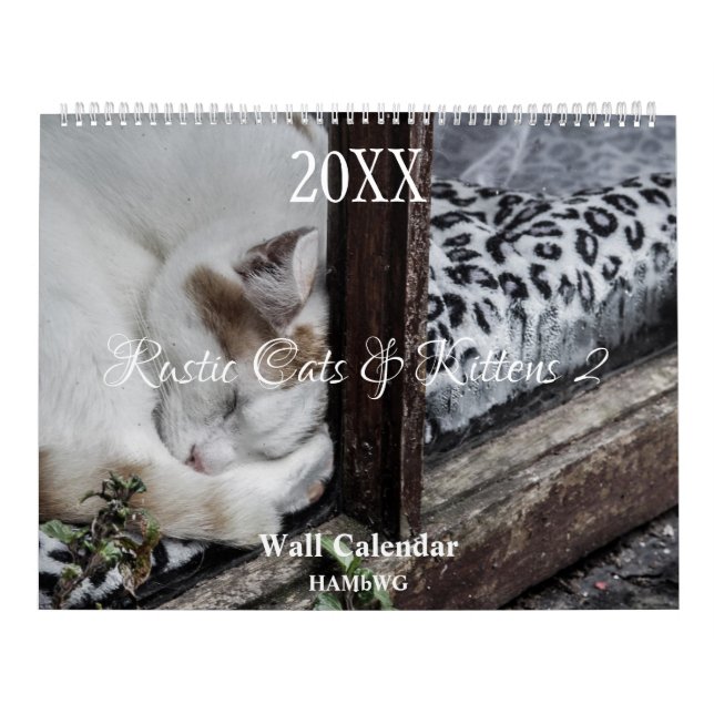 Calendario de 2 muros para gatos y gatitos rusos - (Tapa)