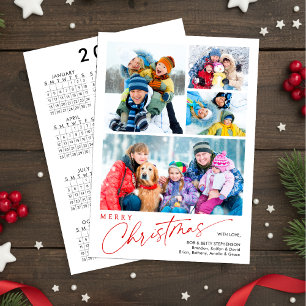 Calendario de 4 Fotos Feliz Navidad con Letra Mini