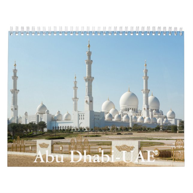 Calendario de Abu Dhabi-Emiratos Árabes Unidos (Tapa)