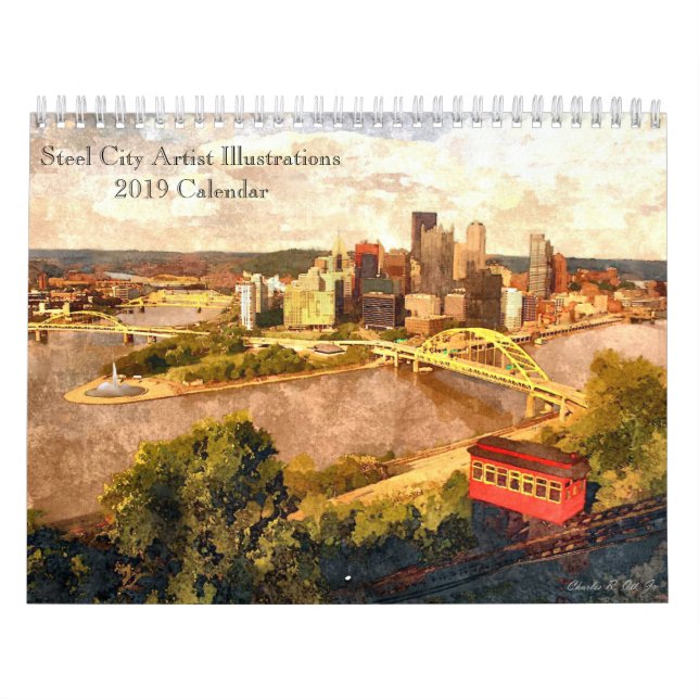 Calendario de acero de los ilustraciones 2019 del (Tapa)