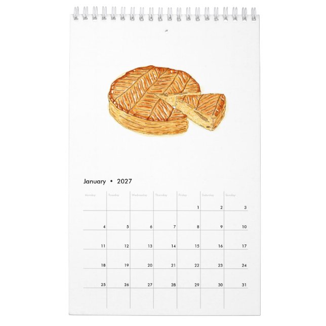 Calendario de acuarela 2021 (Jan 2027)