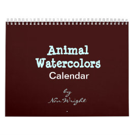 Calendario de acuarela animal