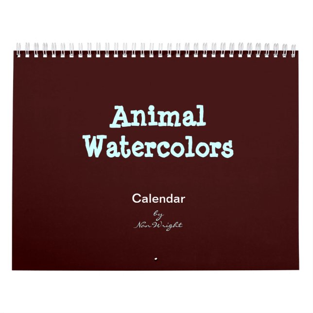 Calendario de acuarela animal (Tapa)