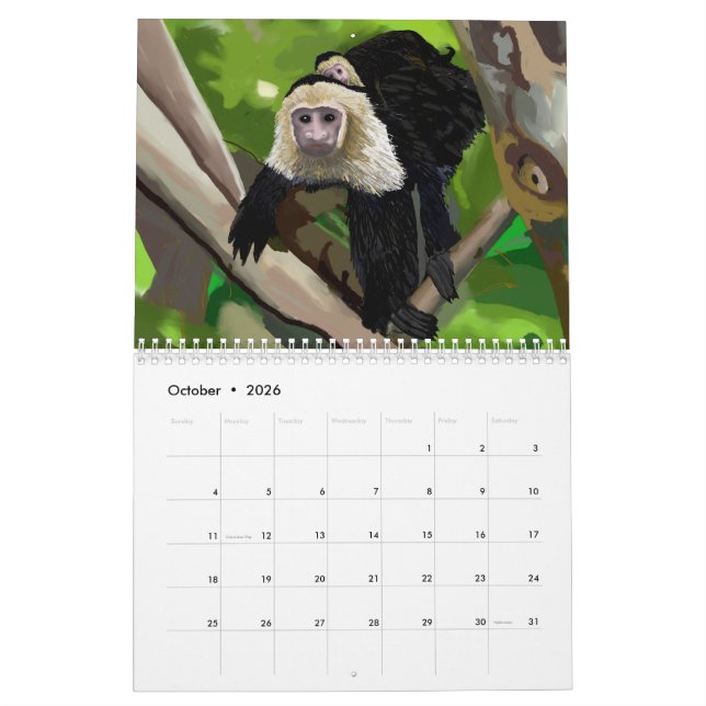 Calendario de acuarela de Island Art Bocas (Oct 2026)