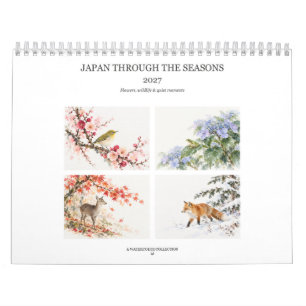 Calendario de Acuarela de las Estaciones Japonesas