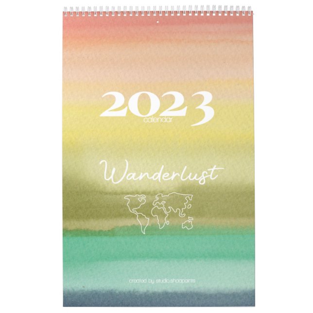 Calendario de acuarela exclusiva de 2023 (Tapa)