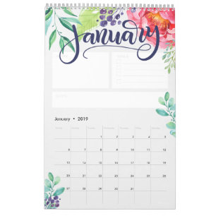 Calendario de acuarela por carta - Personalizado