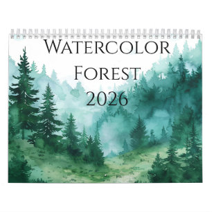 Calendario de Acuarelas del Bosque 2026: Un Año de