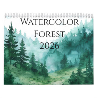 Calendario de Acuarelas del Bosque 2026: Un Año de