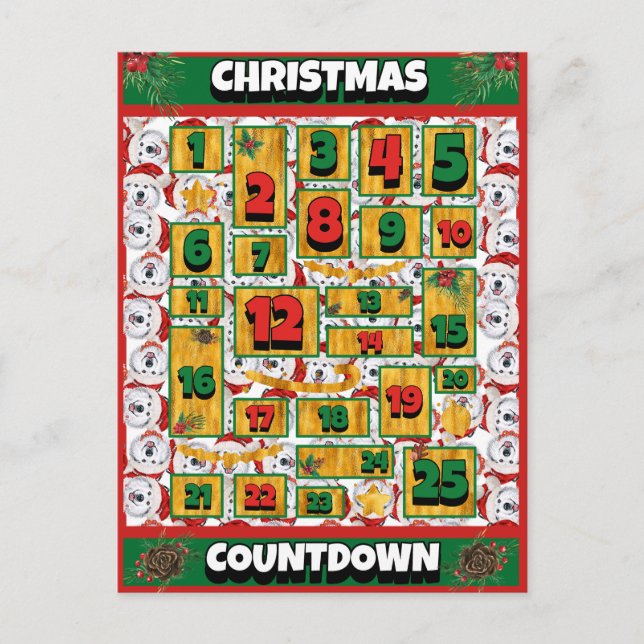 Calendario de Adviento de Navidad Cuenta Regresiva (Anverso)