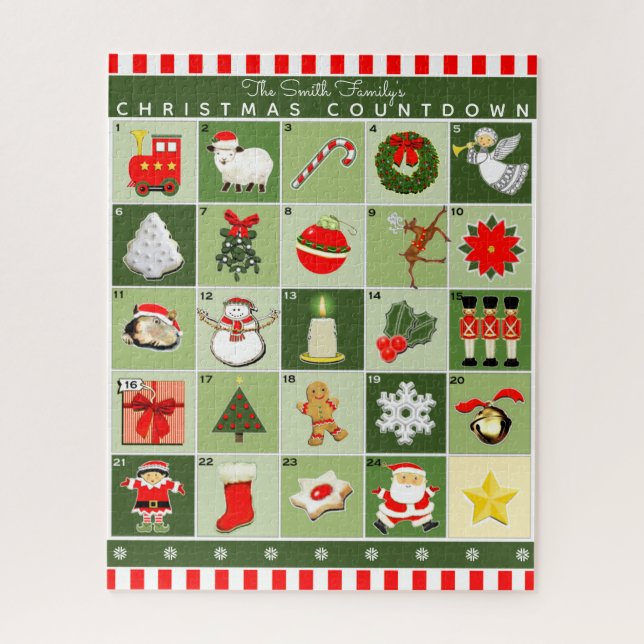 Calendario de Adviento de Navidad Rompecabezas (Vertical)