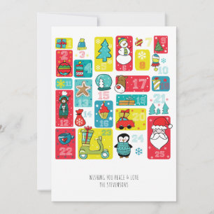 Calendario de Adviento Dibujo estilo Navidad