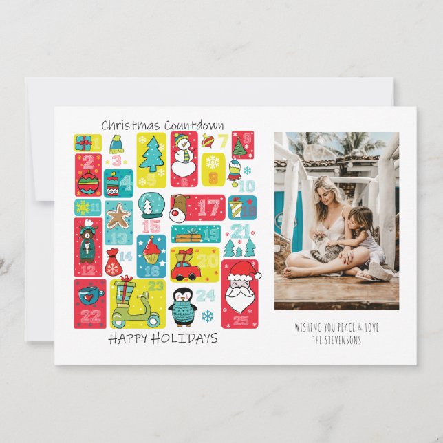 Calendario de Adviento Foto de Navidad (Anverso)