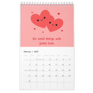 Calendario de Afirmaciones Positivas Kawaii Motiva