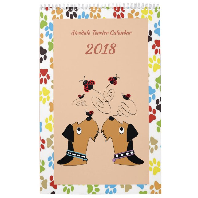 Calendario de Airedale Terrier (Tapa)