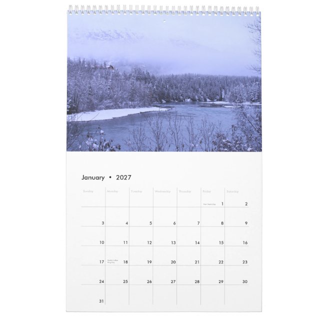 Calendario de Alaska 2011 (Jan 2027)