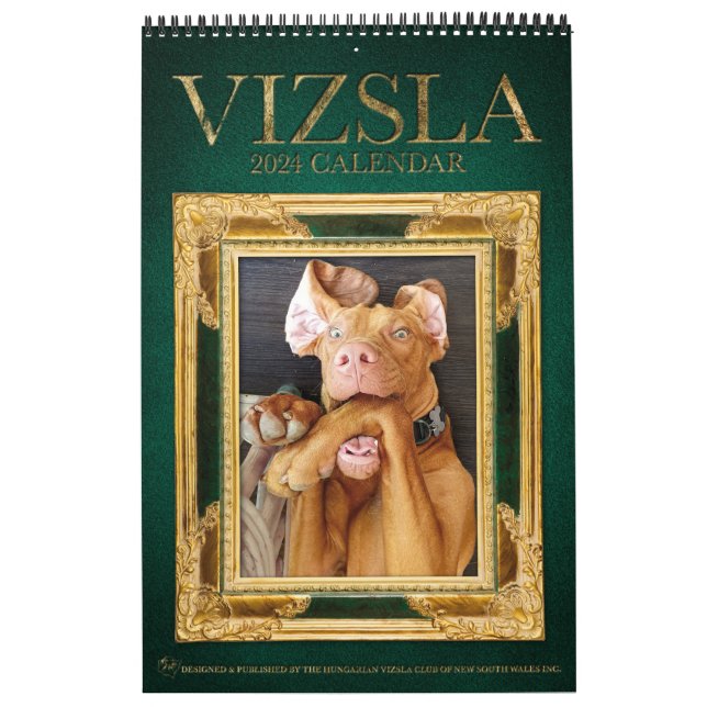 Calendario de álbum de fotos de Vizsla (Tapa)