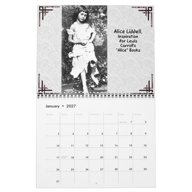 Calendario de Alice in Wonderland 2008 (Jan 2027)