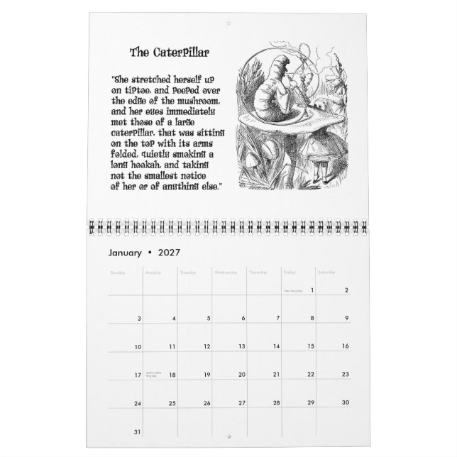 Calendario de Alicia 2007 (Jan 2027)