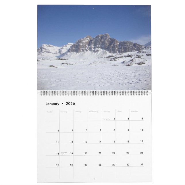 Calendario de Alpes suizos 2014 (Jan 2026)