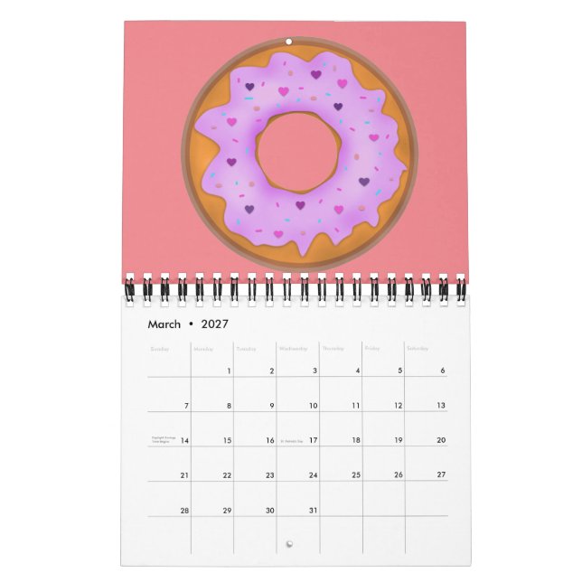 Calendario de amor de donuts (Mar 2027)