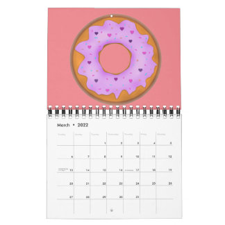 Calendario de amor de donuts
