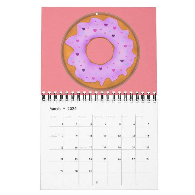 Calendario de amor de donuts (Mar 2026)