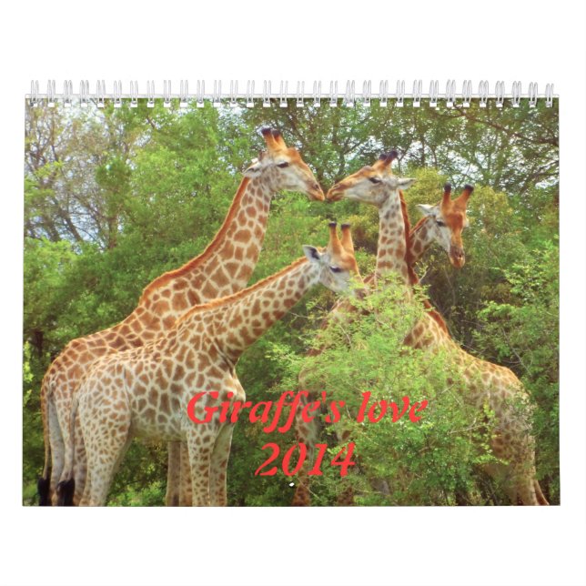 Calendario de amor de Giraffe 2014 (Tapa)