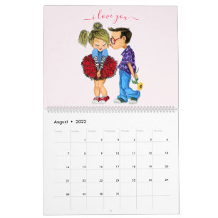 Calendario de Amor de Pareja Linda - Te Amo