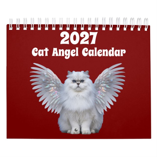 Calendario de ángel de gato 2027 (Tapa)