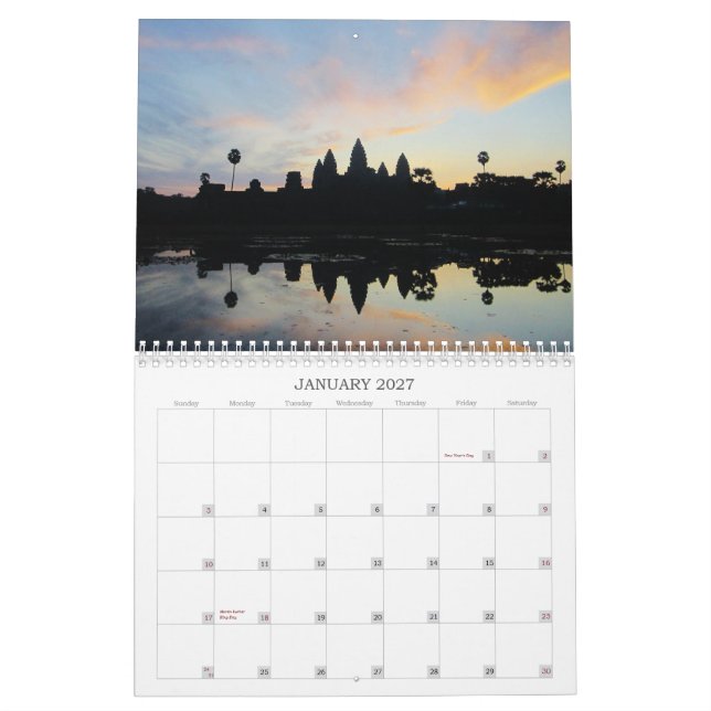 Calendario de Angkor Wat 2012 (Jan 2027)