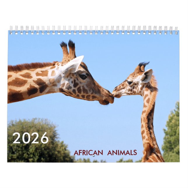Calendario de animales africanos (Tapa)