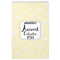 Calendario de Animales Cutos Personalizados 2017 p