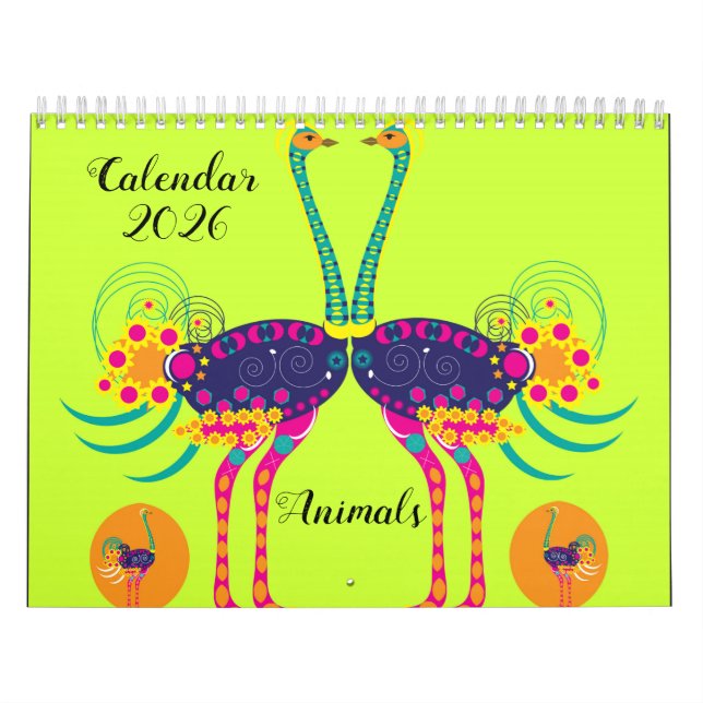 Calendario de animales decorados (Tapa)