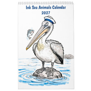 Calendario de Animales del Mar de Tinta 2027 – Océ