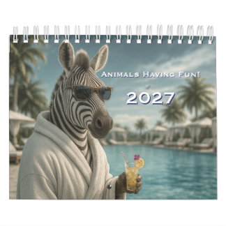 Calendario de Animales divirtiéndose