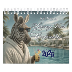 Calendario de Animales divirtiéndose