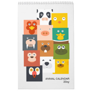 Calendario de animales para niños