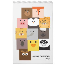 Calendario de animales para niños