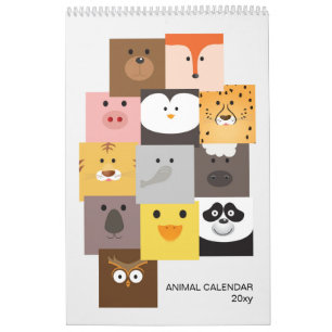 Calendario de animales para niños