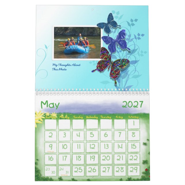 Calendario de año de la familia de Scrapbook (May 2027)