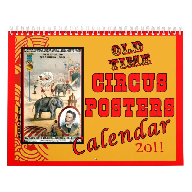 Calendario de antaño de 2014 posters del circo (Tapa)